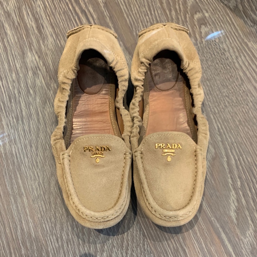 Prada suede flats